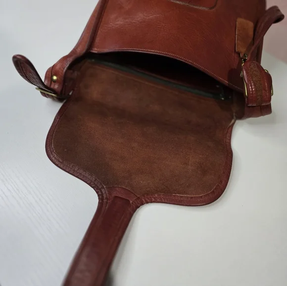 Vintage 1960-1970s Coach Courier Made In NYC Rust, Pre-Creed - Picture 4 of 15